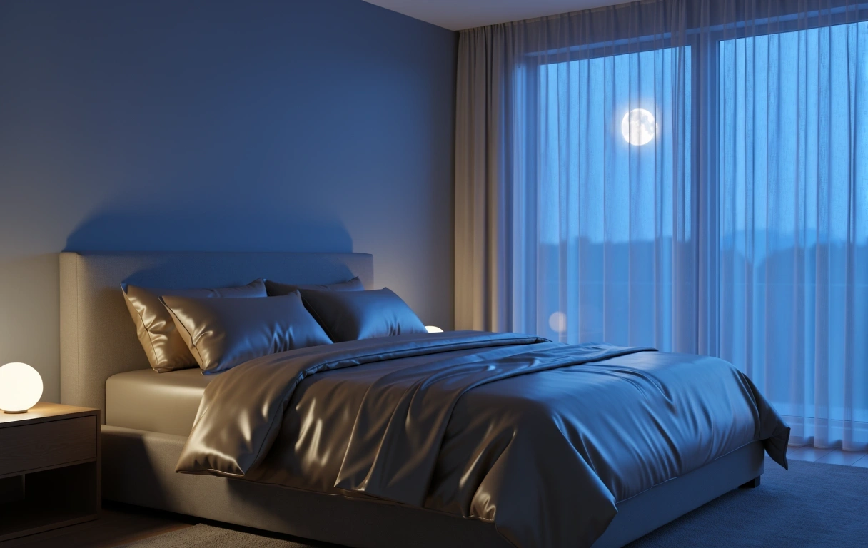 Klidná ložnice podporující regeneraci